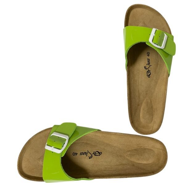 SANDALE MEDICALE FEMME AVEC BRIDE VERT