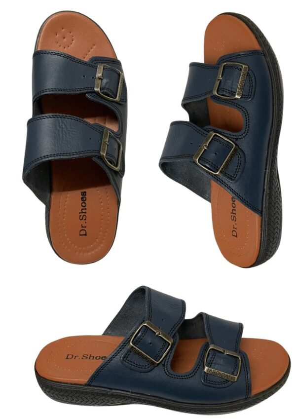 SANDALE MEDICALE HOMME AVEC BRIDE BLEU