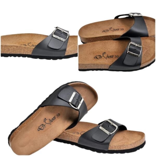 SANDALE MEDICALE HOMME SIMPLE NOIR