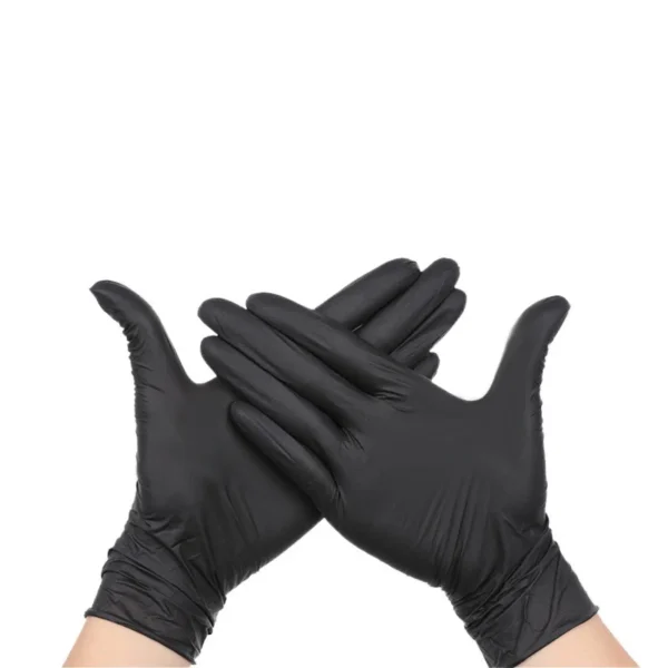 GANTS VINYL SANS POUDRE NOIR ALIMENTAIRE